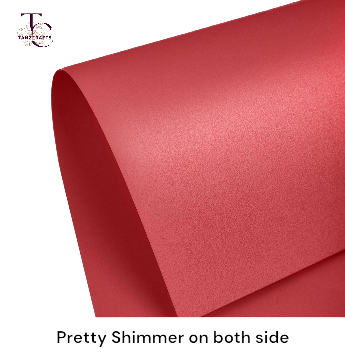Dark Red Mars Shimmer Cardstock A4, Metallic Paper, TANZCRAFTS 260 GSM Printer Friendly Pearlescent Paper for Invitations, Weddings, Parties, Showers, Art & Crafts