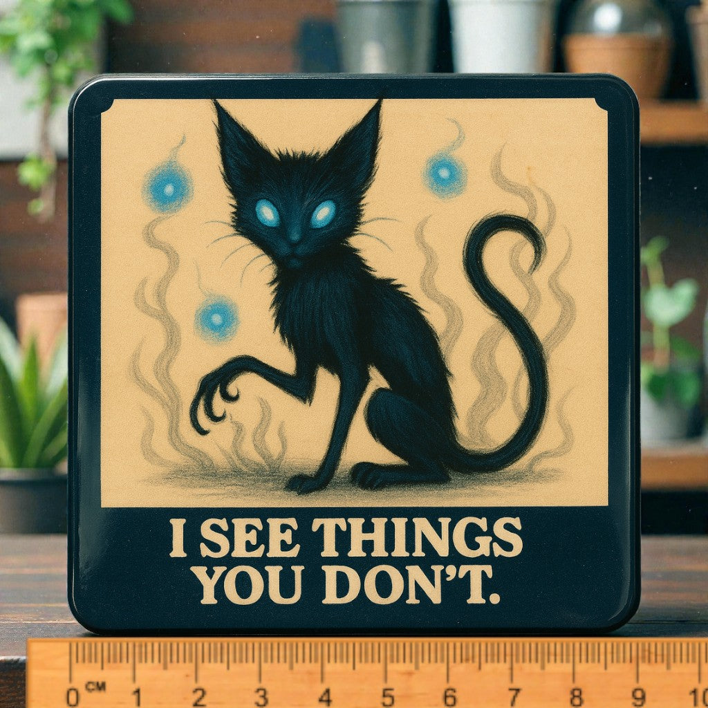 Tanzcrafts Upside down thematic vibe Stranger Cat Coasters – Set of 6 | Glossy 80s-Style Character Art | MDF Sublimation Coasters for Home & Office | Heat-Resistant, Aesthetic Décor (Copy)