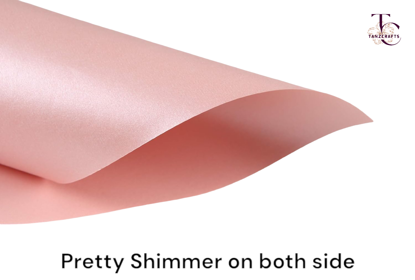 Rose Quartz Shimmer Cardstock A4, Metallic Paper, TANZCRAFTS 300 GSM Printer Friendly Pearlescent Paper for Invitations, Weddings, Parties, Showers, Art & Crafts